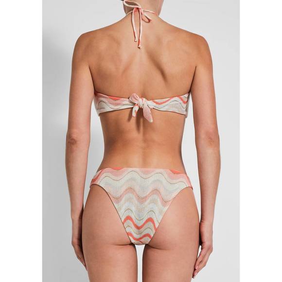 NEW DEVON WINDSOR adele bikini top in coral wave - Picture 2 of 2